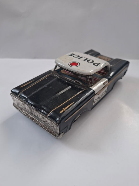 Collectable Police Patrol Car Japan Tin metal Vintage Detailed Lithograph 1960 Rare