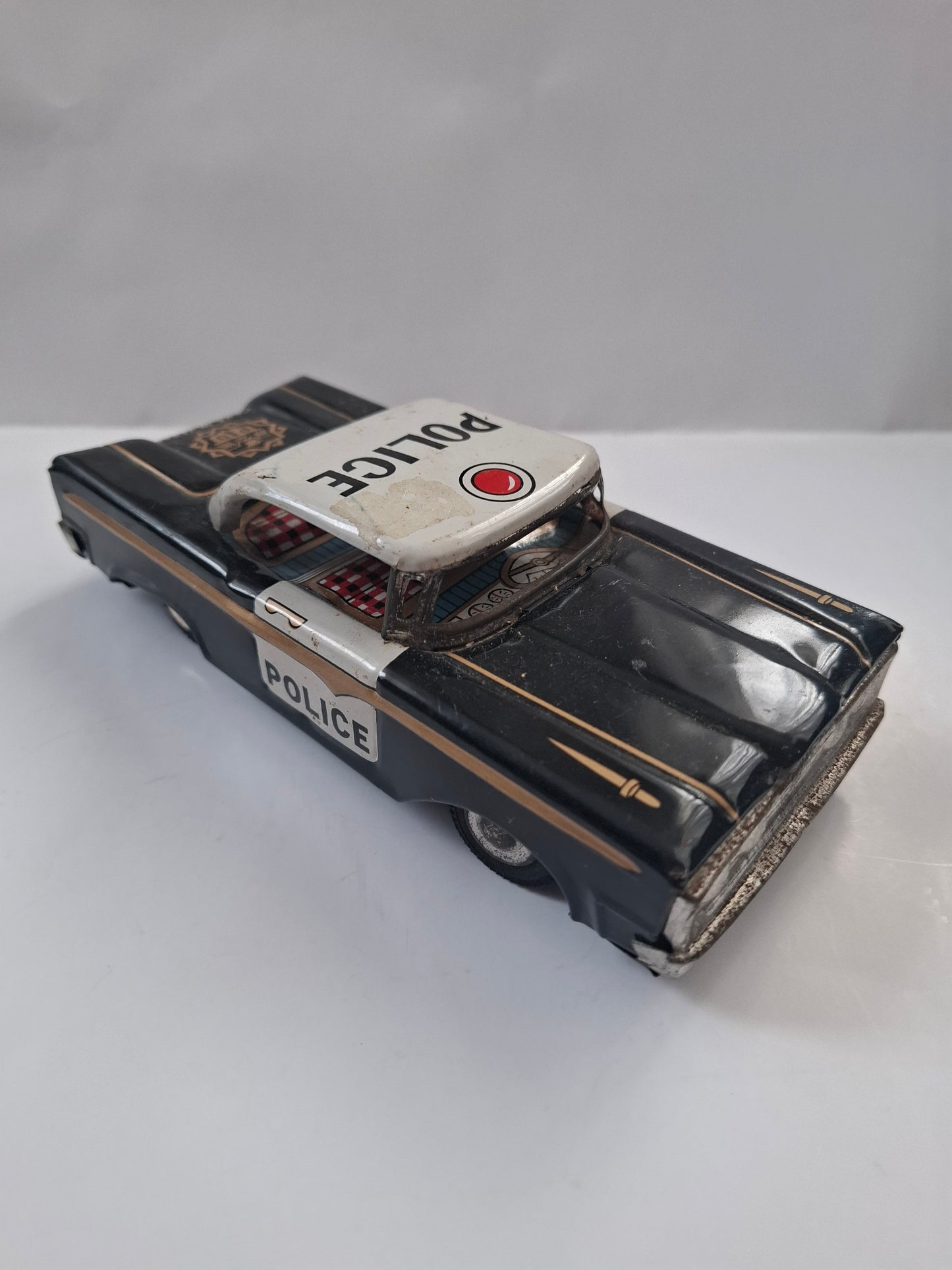 Collectable Police Patrol Car Japan Tin metal Vintage Detailed Lithograph 1960 Rare