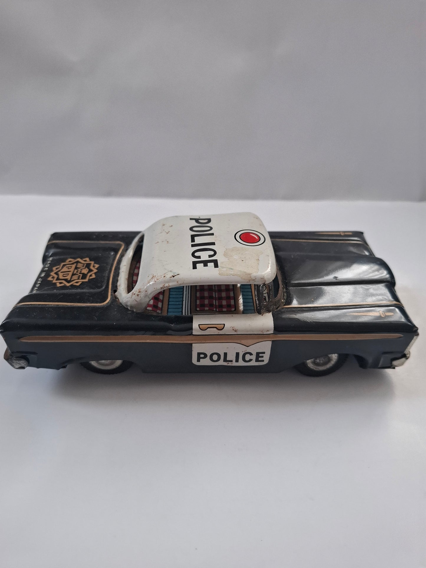 Collectable Police Patrol Car Japan Tin metal Vintage Detailed Lithograph 1960 Rare