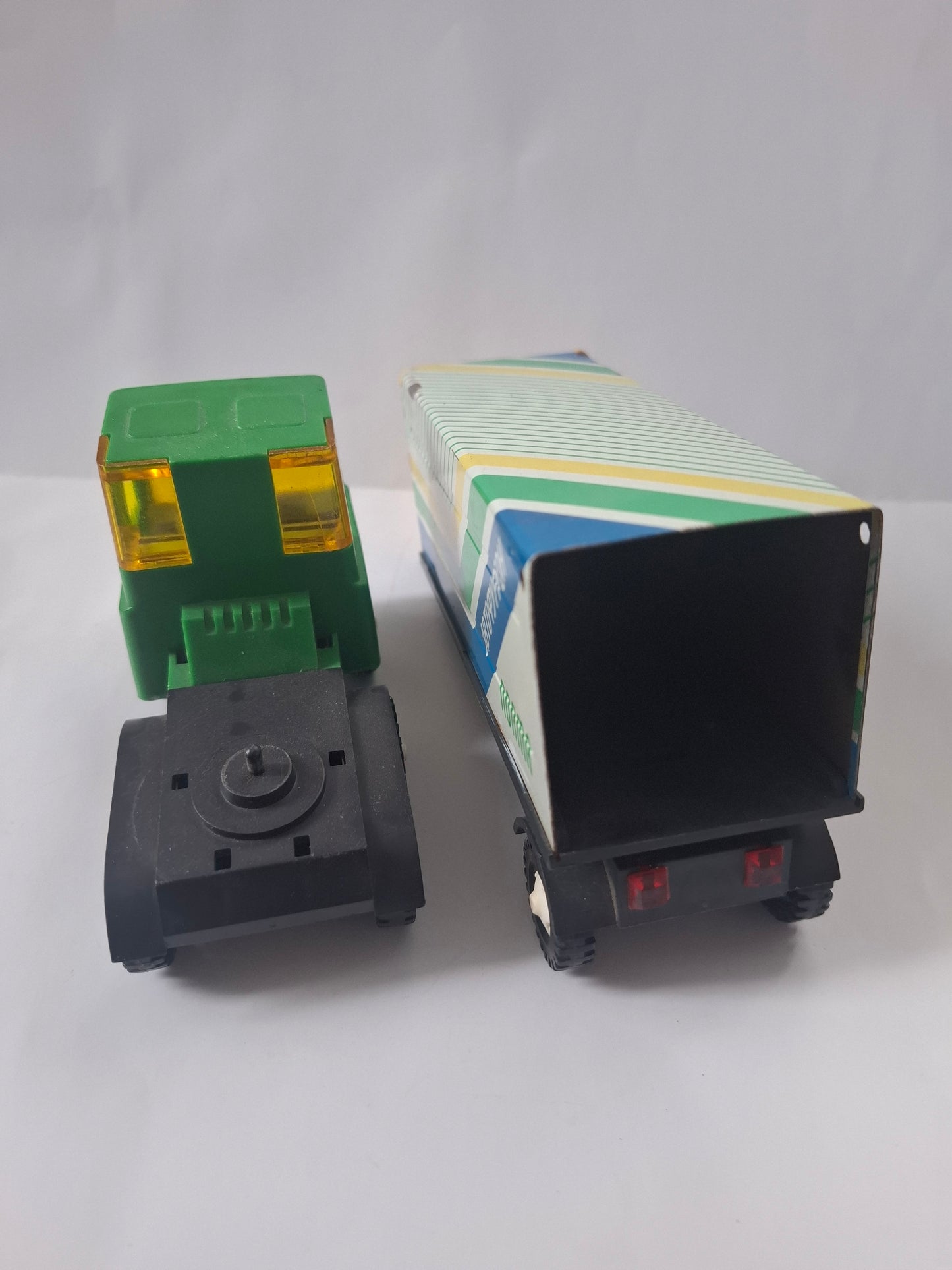 Vintage Rare Norma Tallinn USSR Metal Tin Toy Truck and Trailer 70s