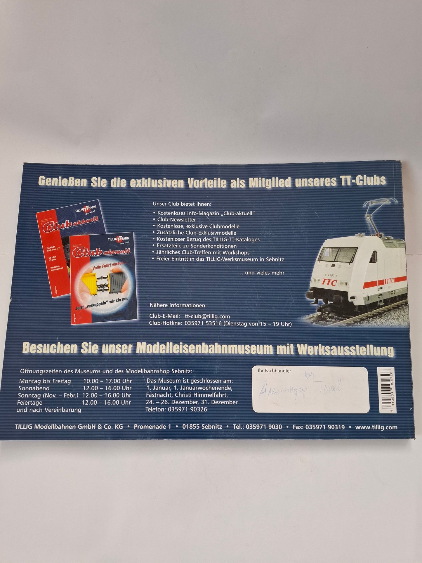 Catalog Tillig TT Bahn 2007/2008 -Secondhand