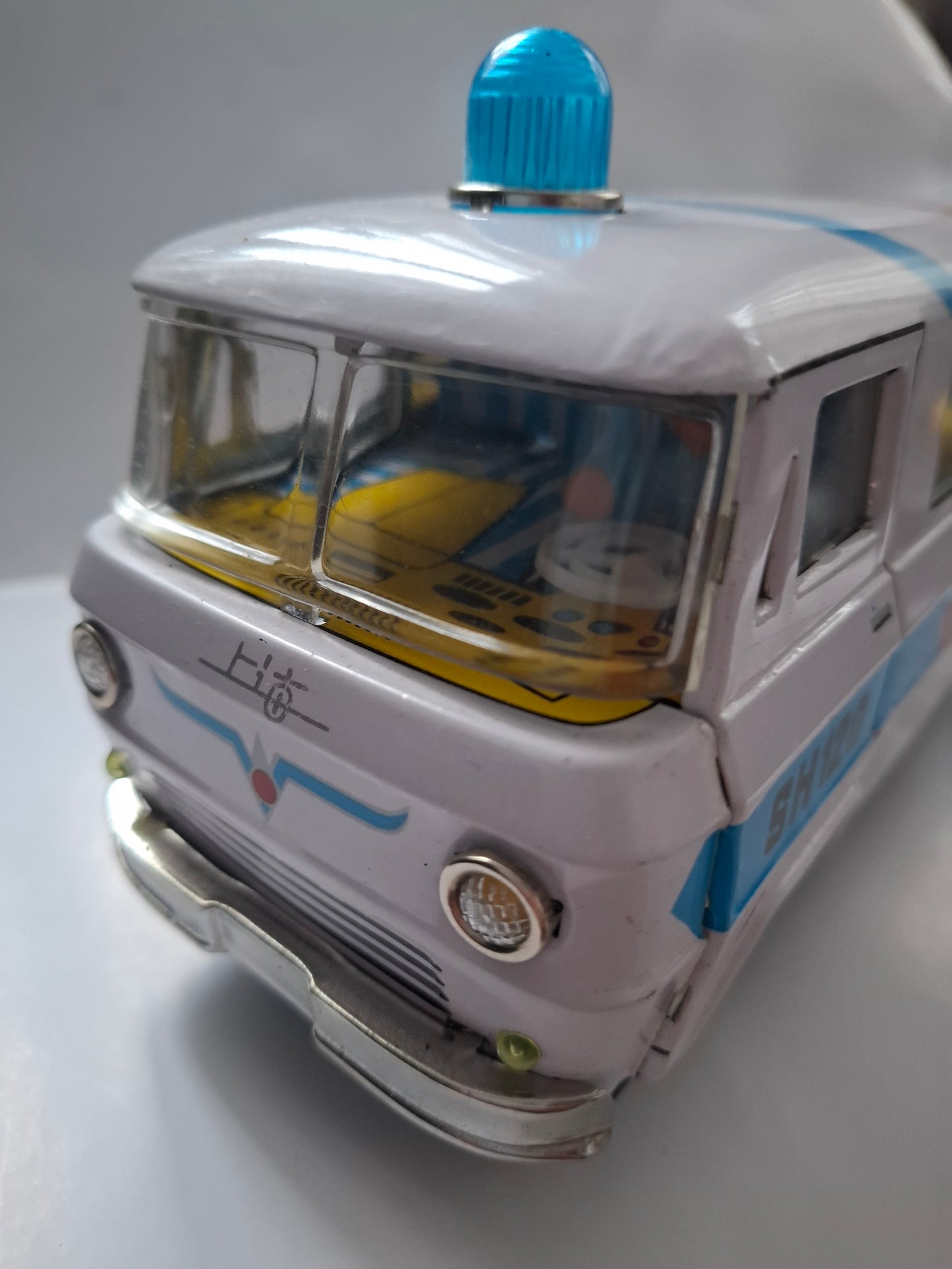 Vintage MF 132 Tin Ambulance Classic Friction Motor Toy - Original Box