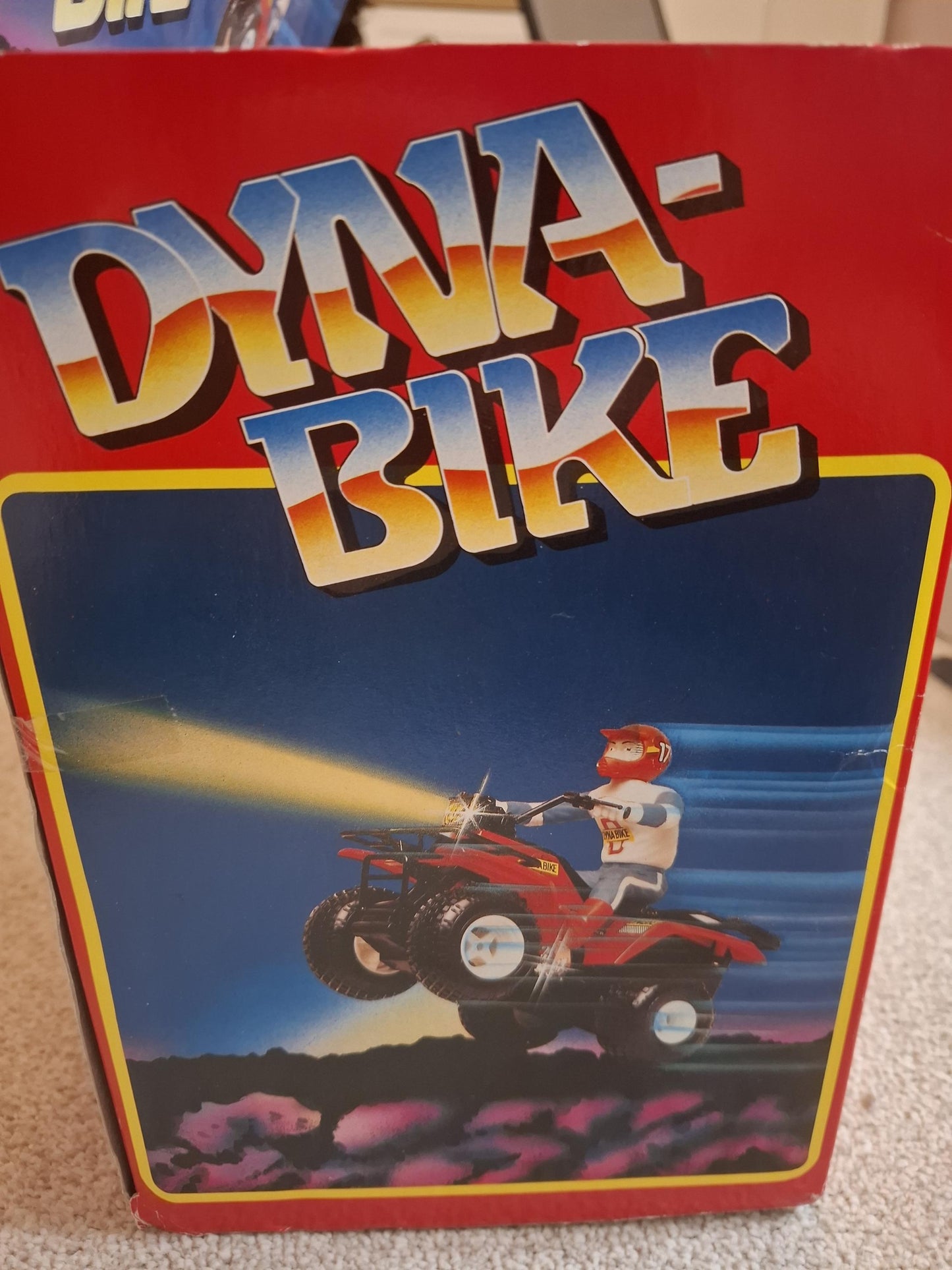 Vintage 80s - New Zee Toys Dyna Bike 4 wheeler remote controlled Hong Kong -original box
