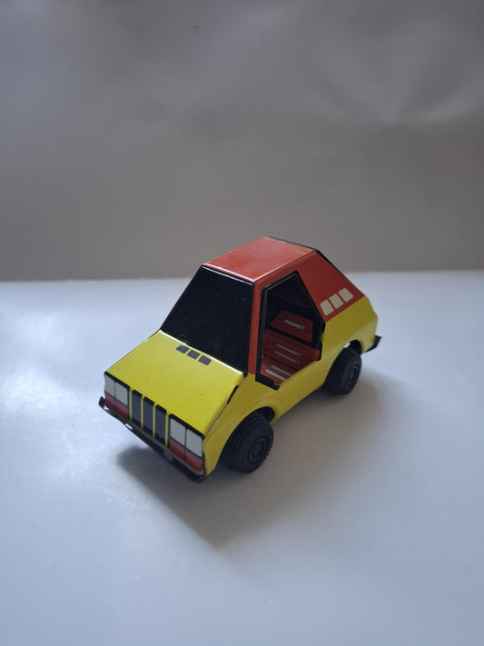 Vintage Soviet car "Virazh" Trig 1002  metal USSR children's tin toy from 80s