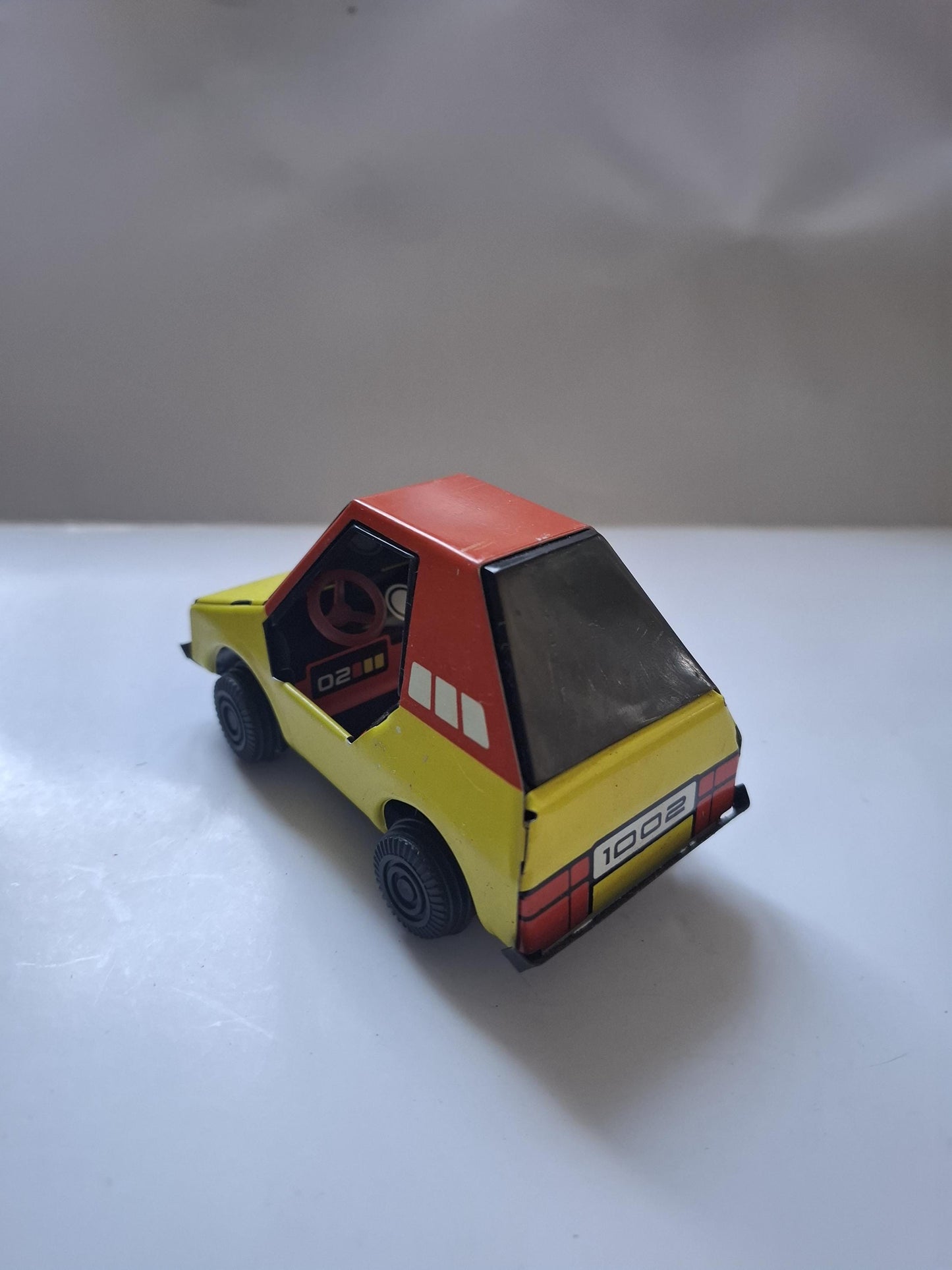 Vintage Soviet car "Virazh" Trig 1002 metal USSR children's tin toy from 80s