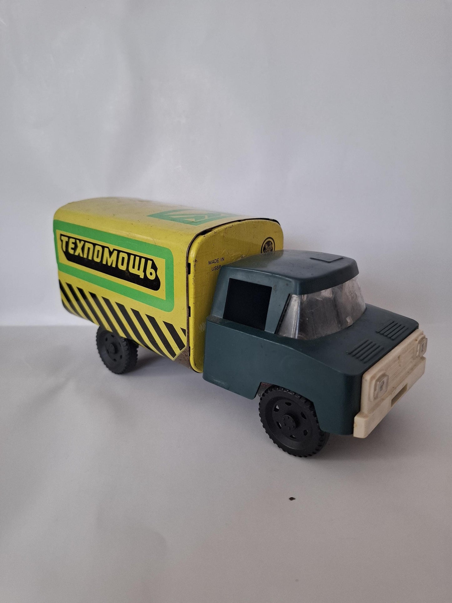 Vintage old soviet USSR Norma toy truck car "Technical assistance" 70s