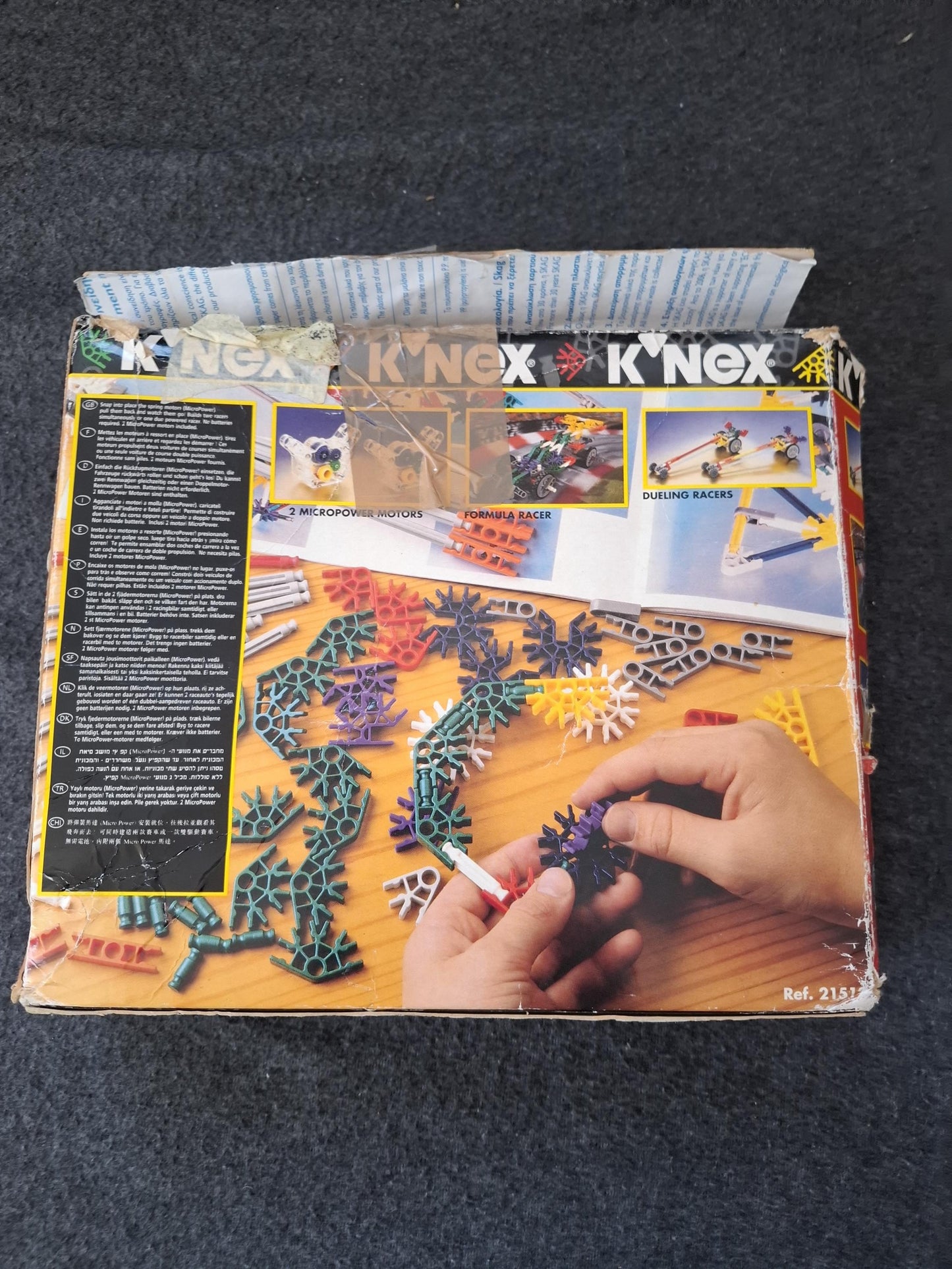 K'NEX 21512 racing car from 8 years with 2 pull-back motors toy VTG 1996 NEW original box