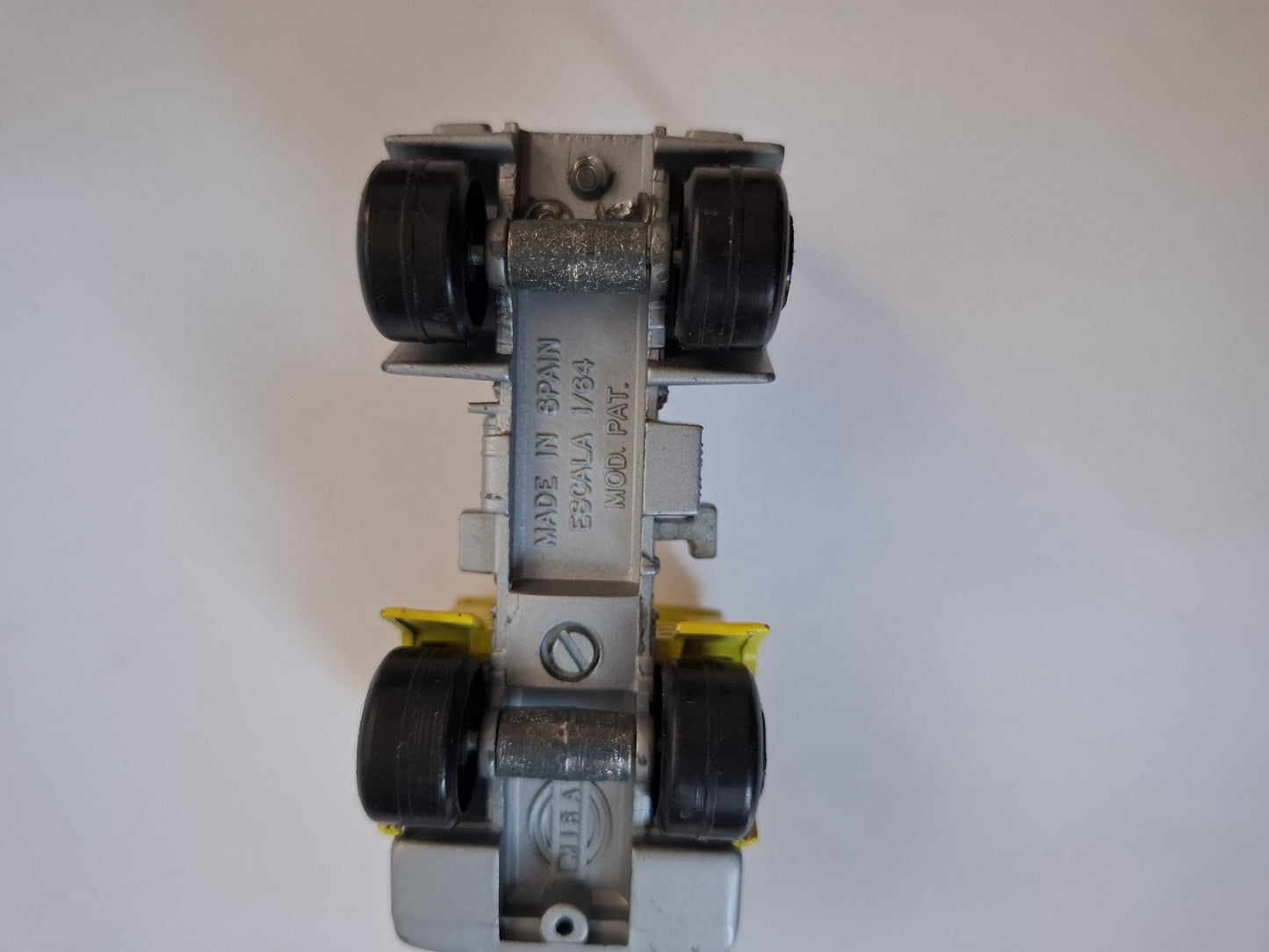Vintage Mira Pegaso Yellow Diecast Truck - made in Spain 1/64 scale - rare