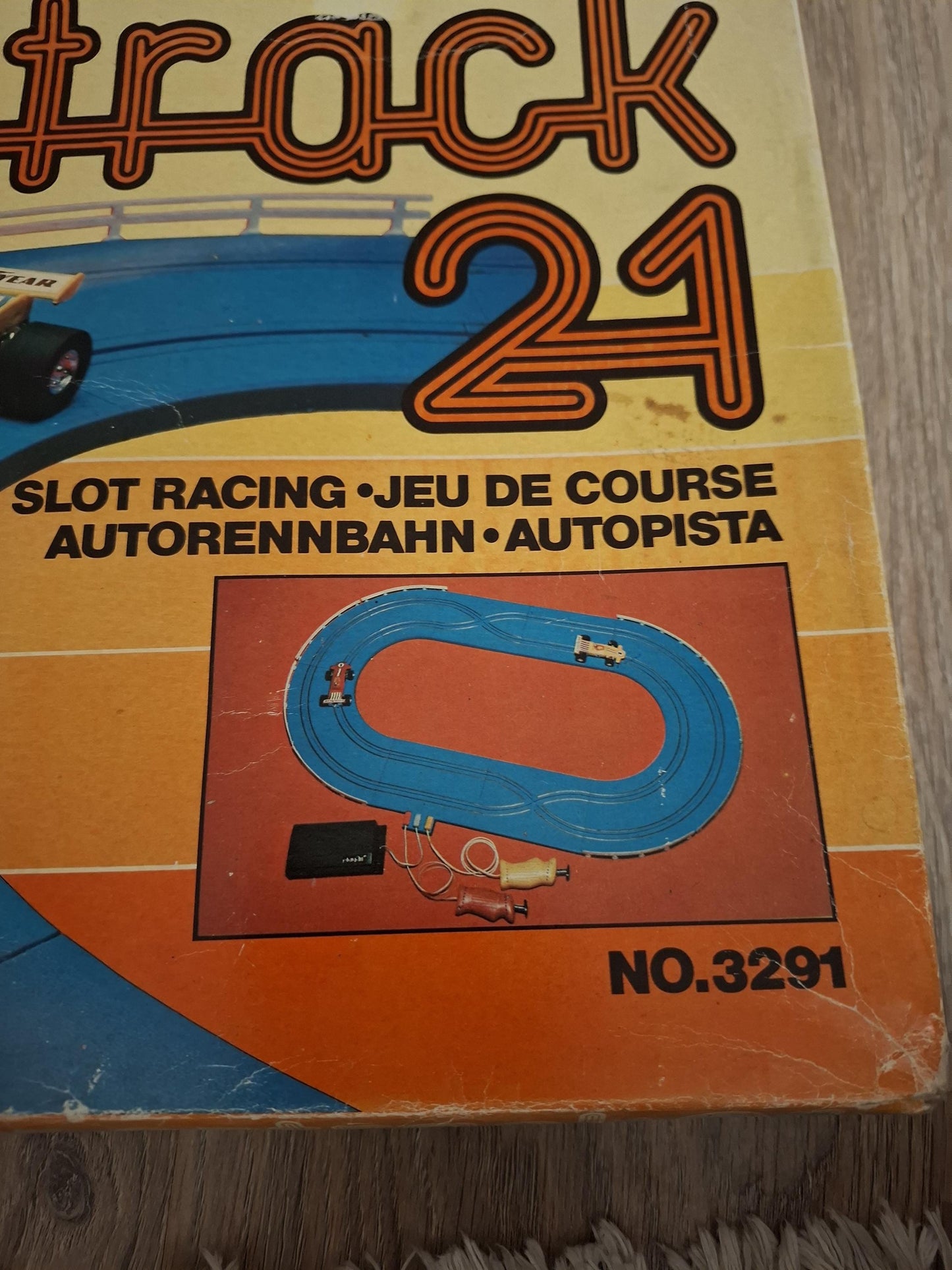 Vintage 1970s PLAYART Supertrack 21 GOOD YEAR Slot Car Racing Track With Cars No.3291