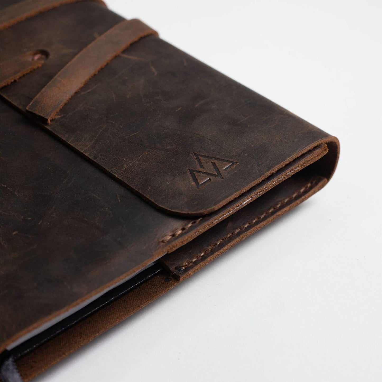 Handmade Leather Notebook Refillable Journal Personalized Gift for Writers & Travelers Brown