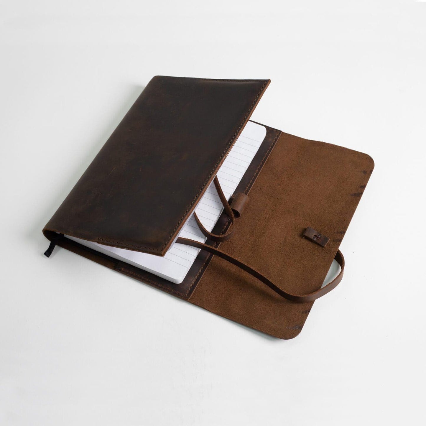 Handmade Leather Notebook Refillable Journal Personalized Gift for Writers & Travelers Brown