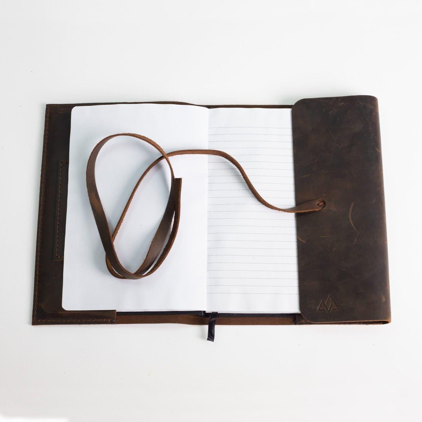 Handmade Leather Notebook Refillable Journal Personalized Gift for Writers & Travelers Brown