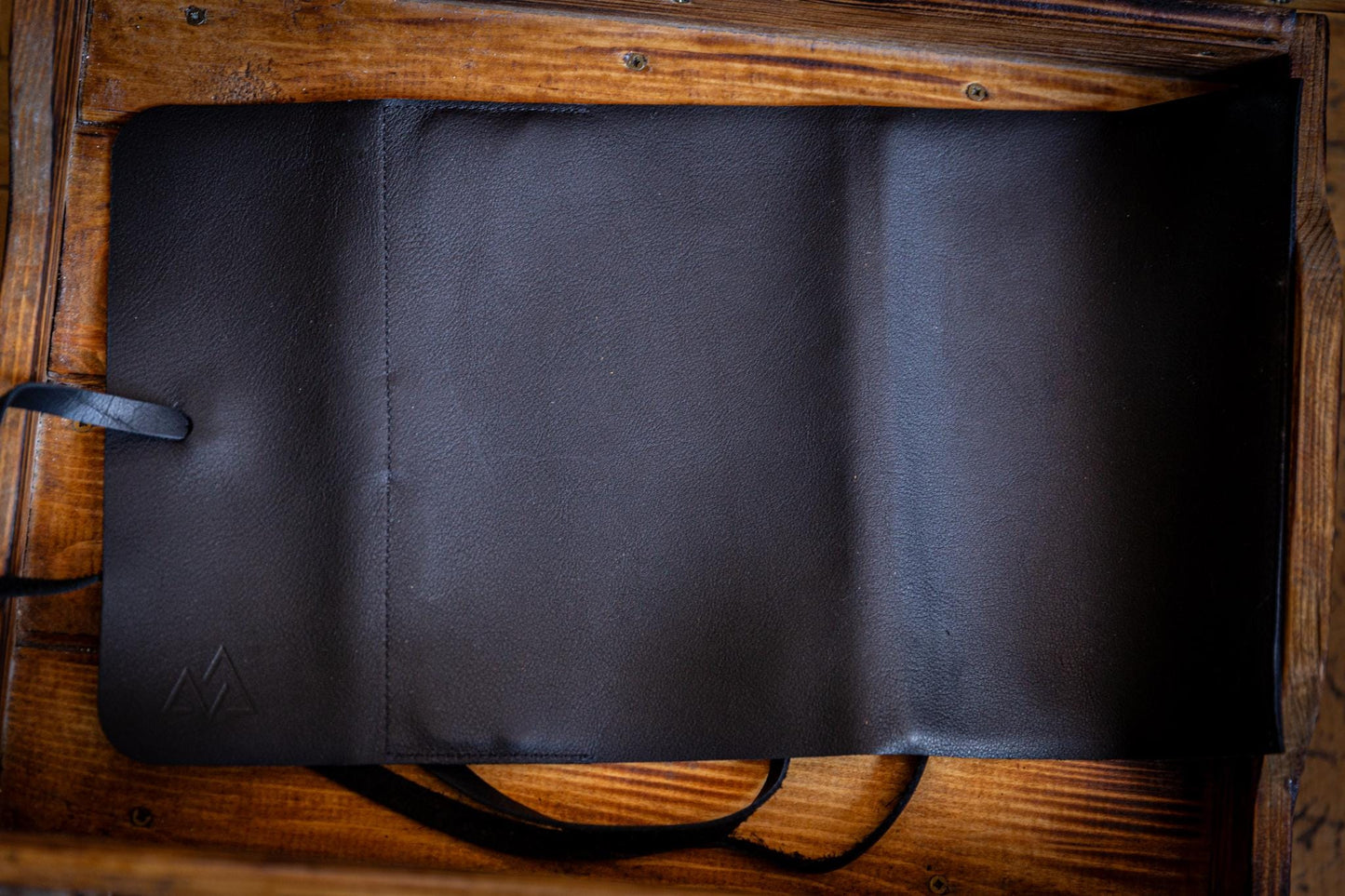 Handmade Leather Notebook cover Refillable Journal Personalized Gift for Writers & Travelers Black