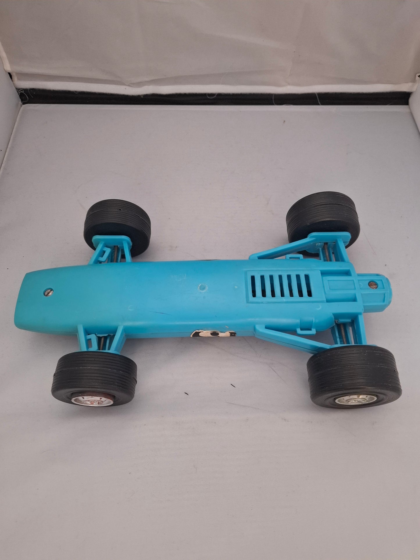 Vintage 70s Soviet-Era Blue Formula 1 Toy Car – Made in Bulgaria