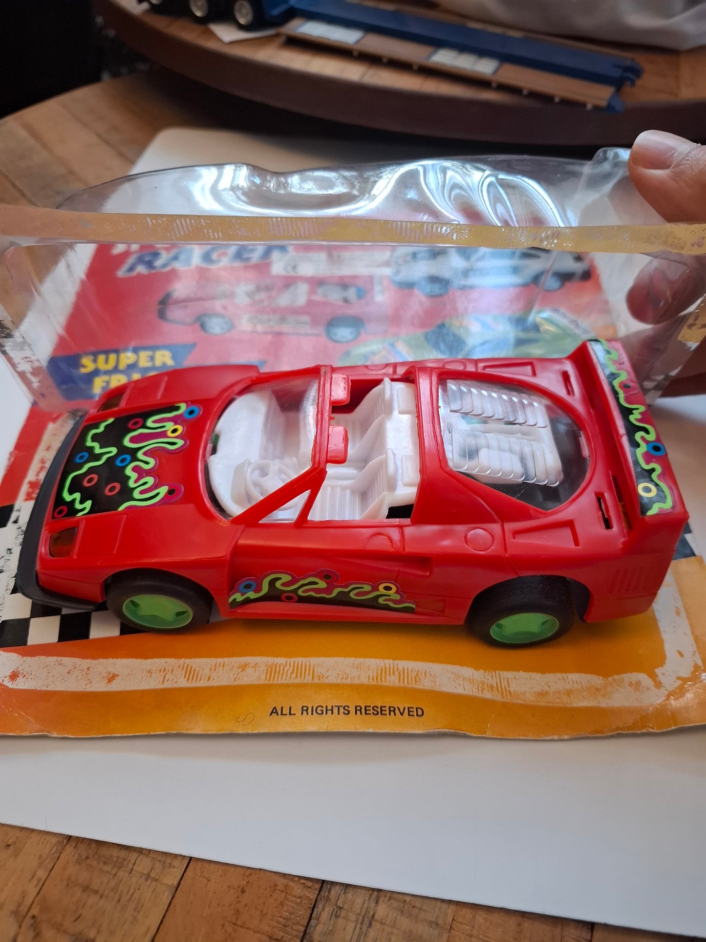 Vintage 1980s Ferrari F40 Friction Racer Toy w/ Original Box – Hong Kong, Working