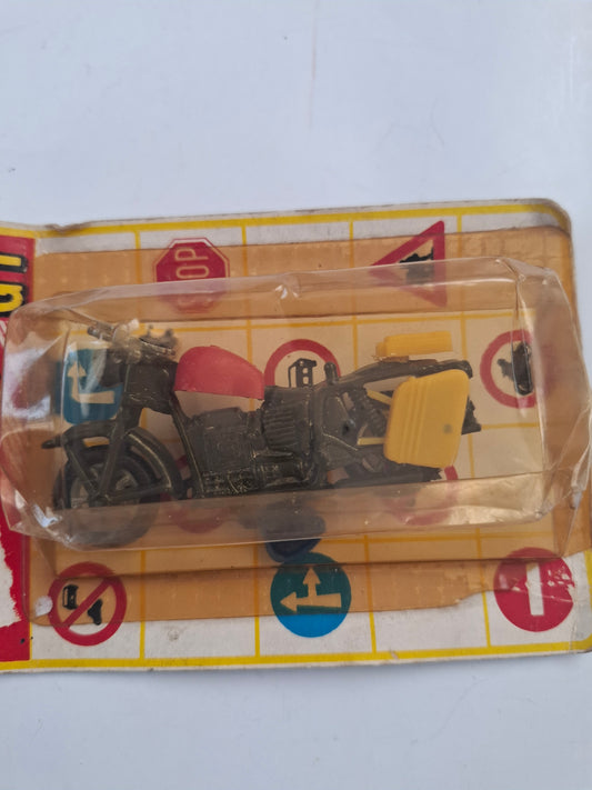 80's Vintage Greek Polfi Toys Die-Cast Motorcycle – Black Color – MIB (Mint in Box)