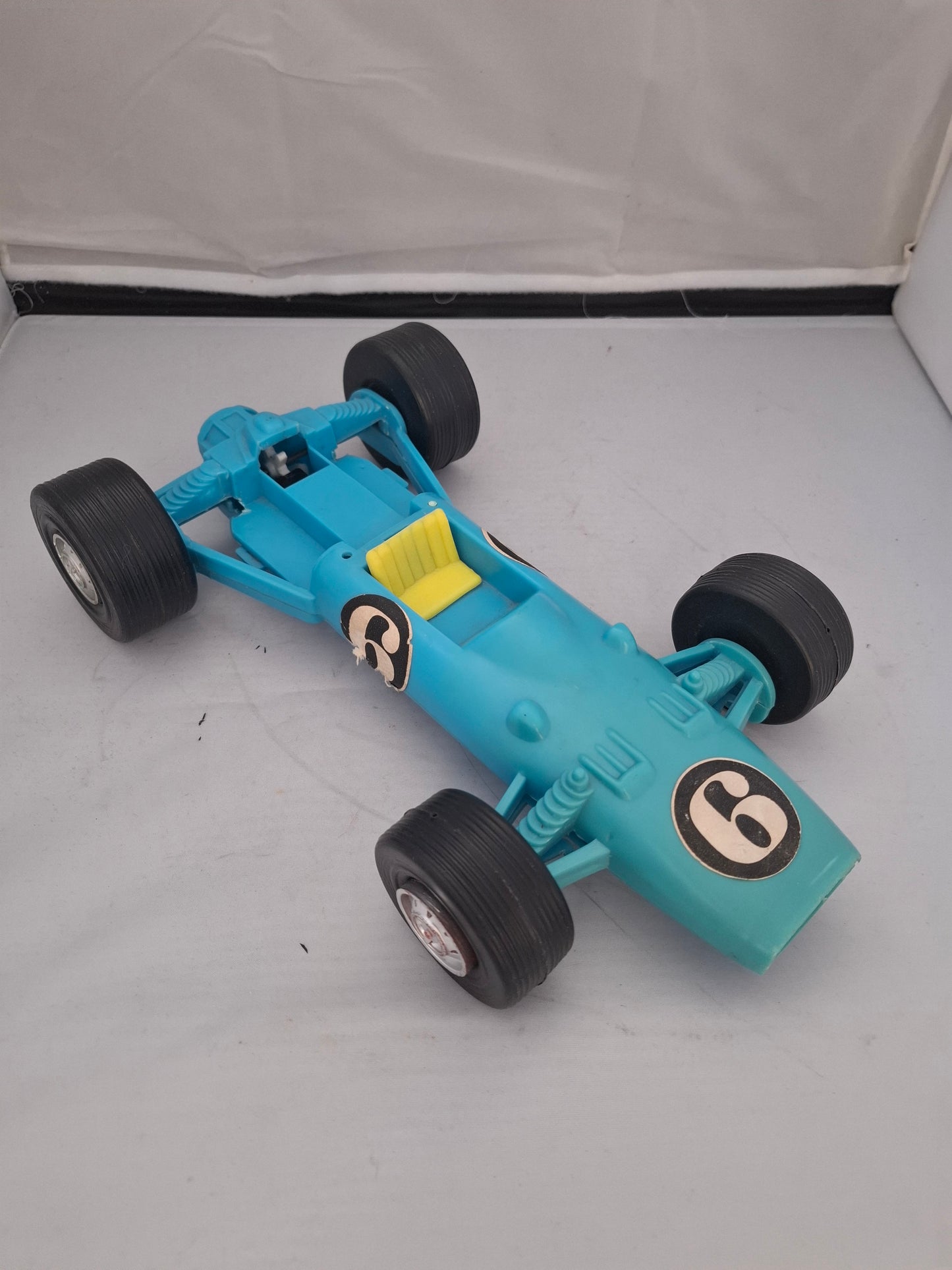Vintage 70s Soviet-Era Blue Formula 1 Toy Car – Made in Bulgaria