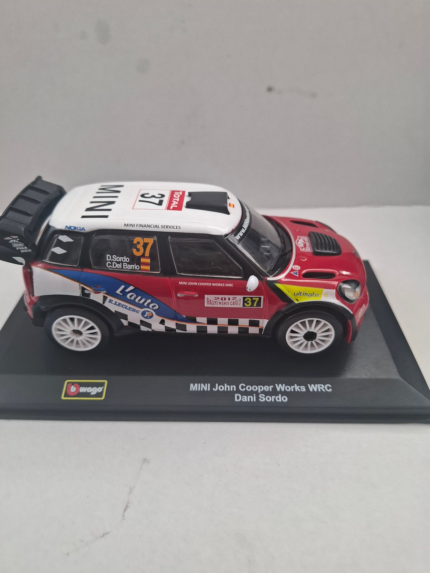 Bburago 1:32 MINI John Cooper Works WRC – Dani Sordo 2012 Rallye Monte Carlo – Diecast Model
