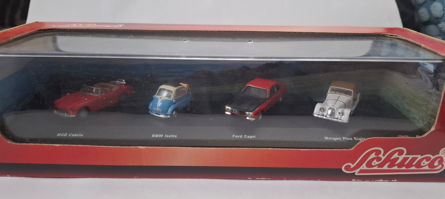 Schuco Collectors Model Cars 1:72 set of 4 small cars