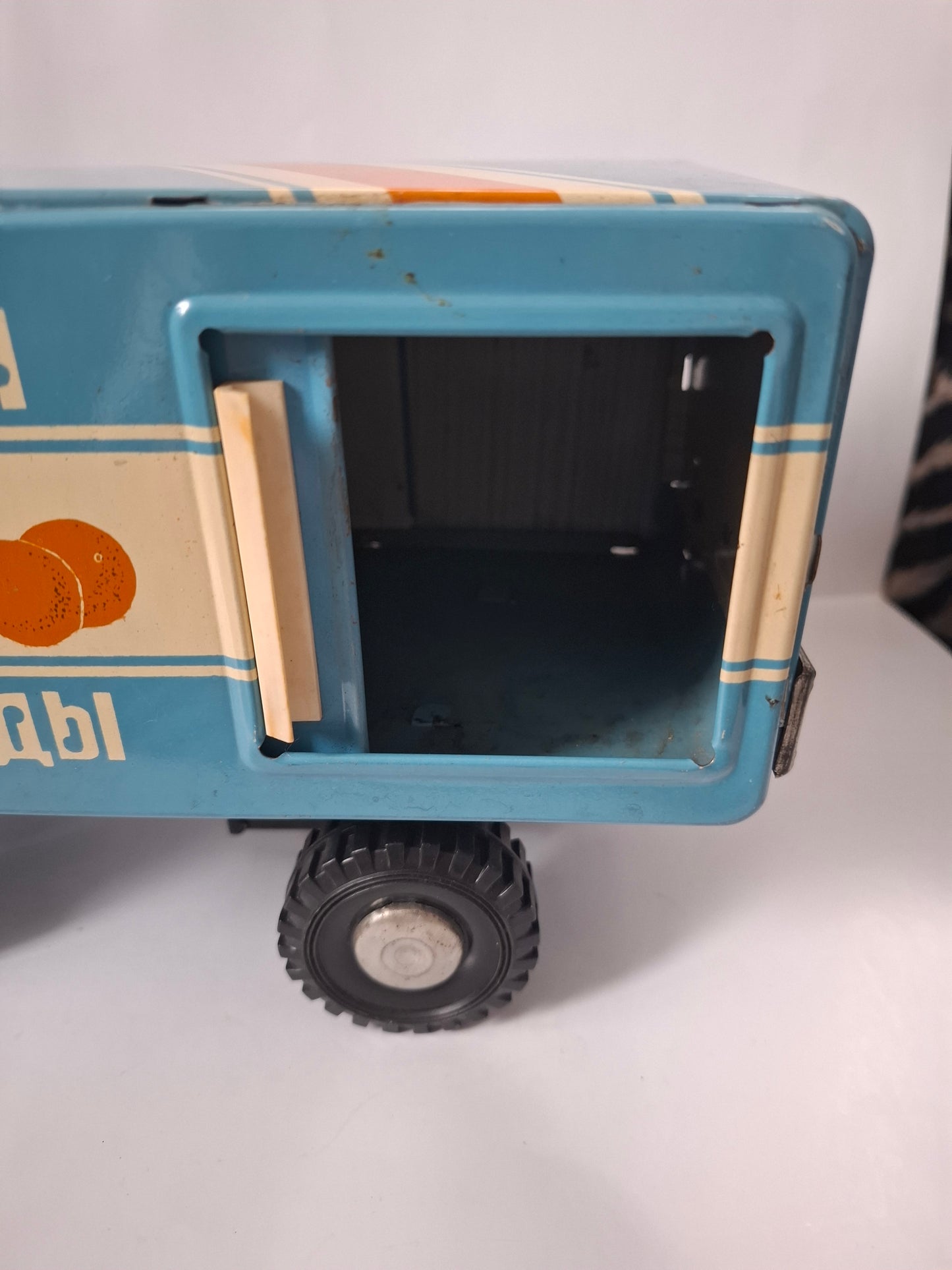 Vintage Soviet Tin Truck USSR big box delivery truck Ural tin toy truck vehicle old antique