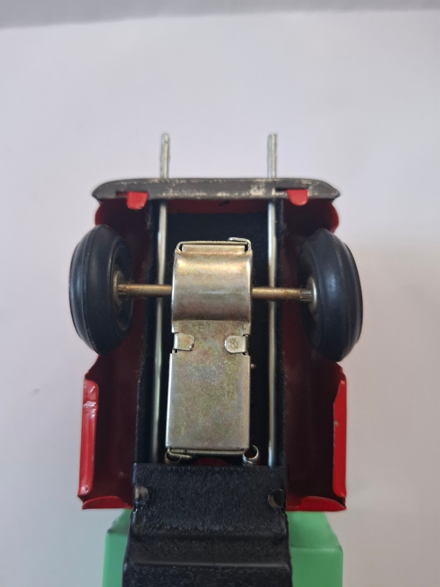 Vintage Red Friction Motor Dump Truck China Tin Toy MIB 1960's -MF 973