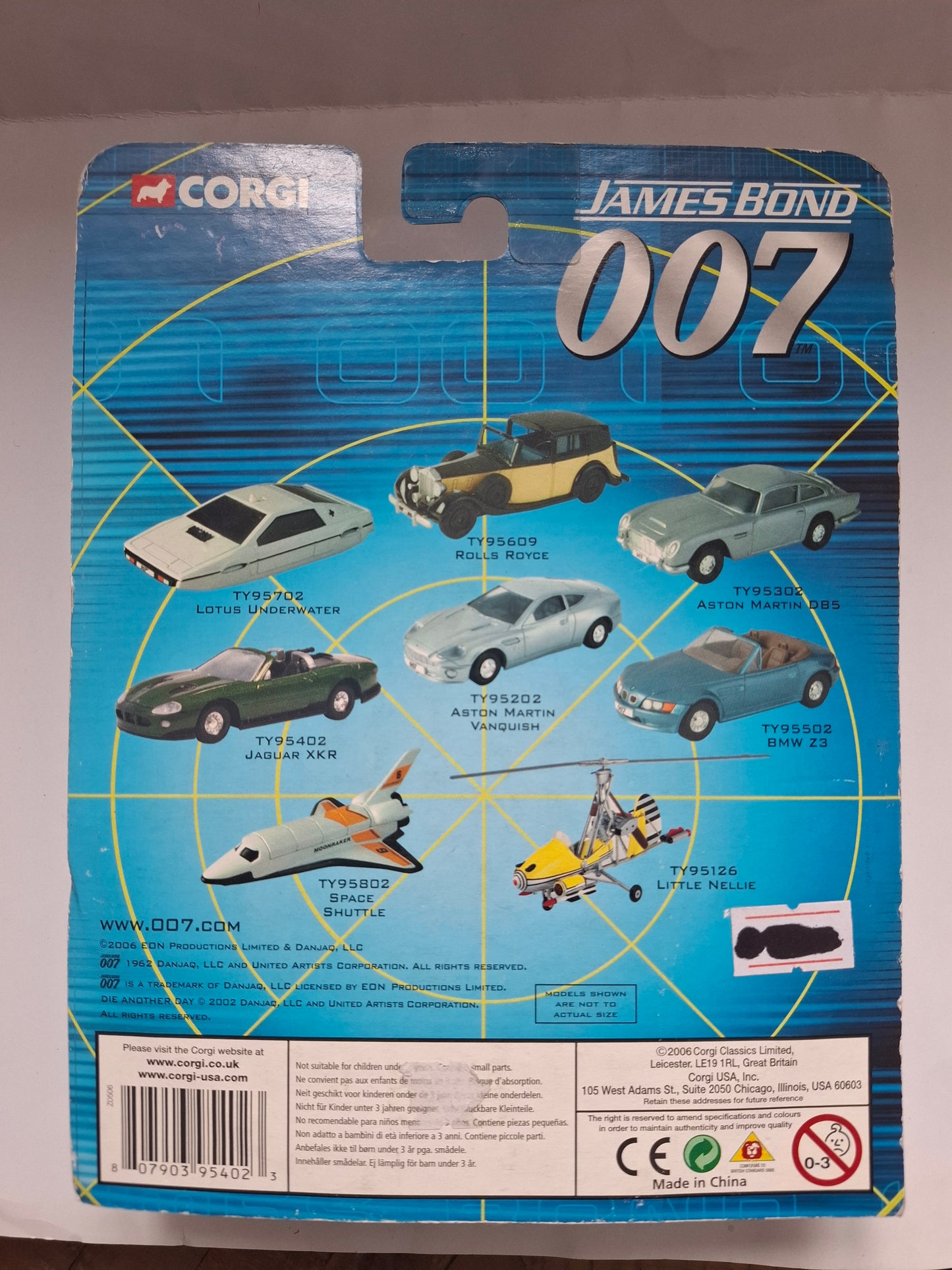 Corgi Diecast car - James Bond 007 Green Jaguar XKR - Ref TY95402