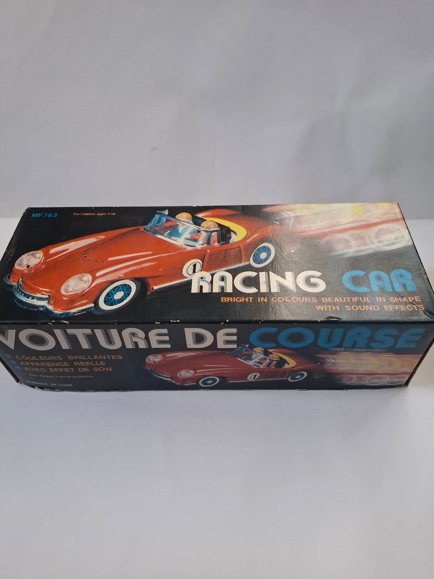 Vintage Racing Car Friction Tin Toy Voiture De Course MF 763 - 1:18 scale- Made In China