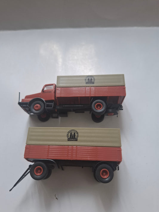 Brekina IFA S 4000-1 Truck & Trailer 1:87 H0 Scale – Original Keys, VGC