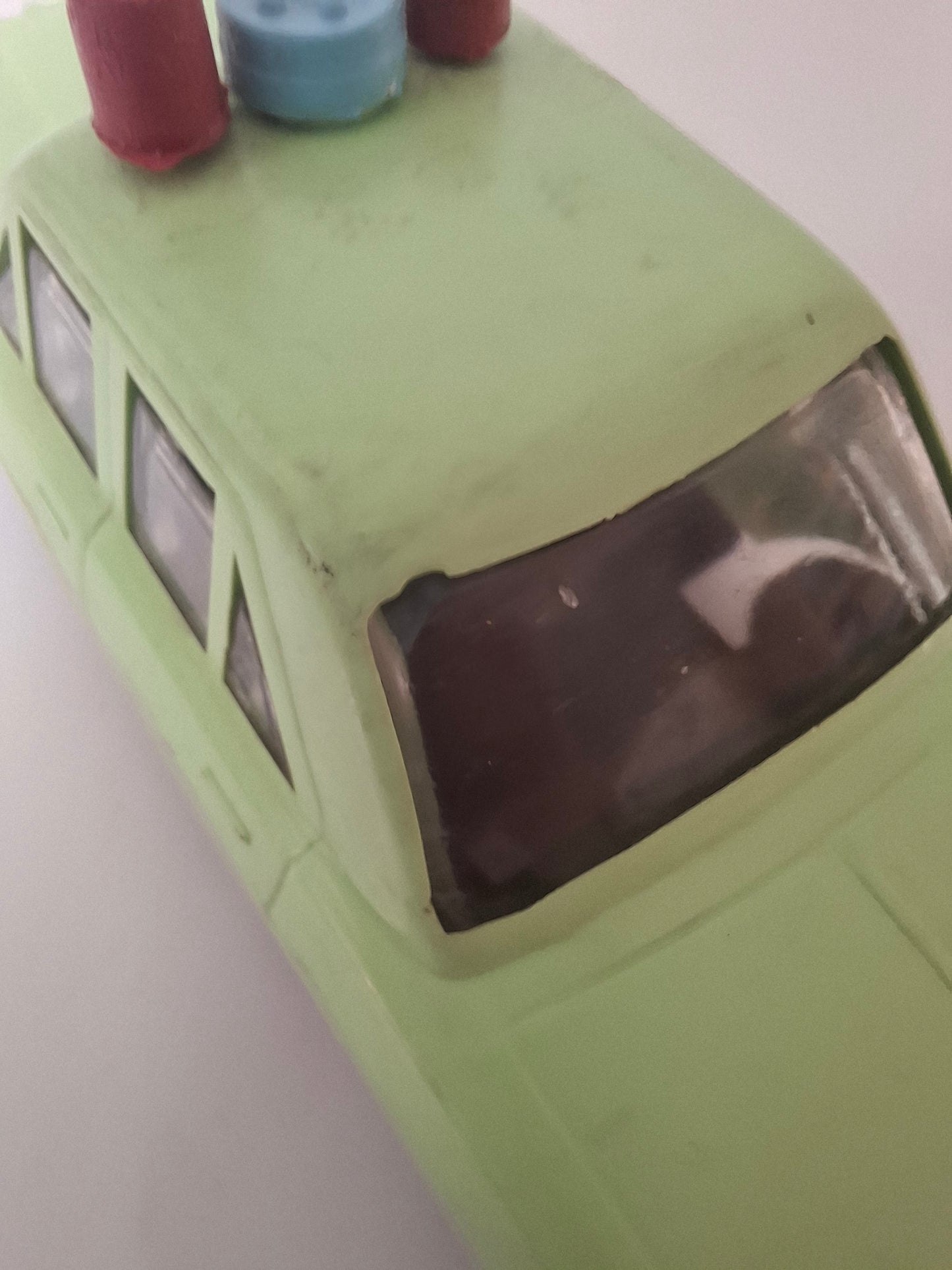 Vintage Soviet GAZ-24 Volga GAI Police Plastic Model Car - 1:32 Ak-Tilek (80s-90s)