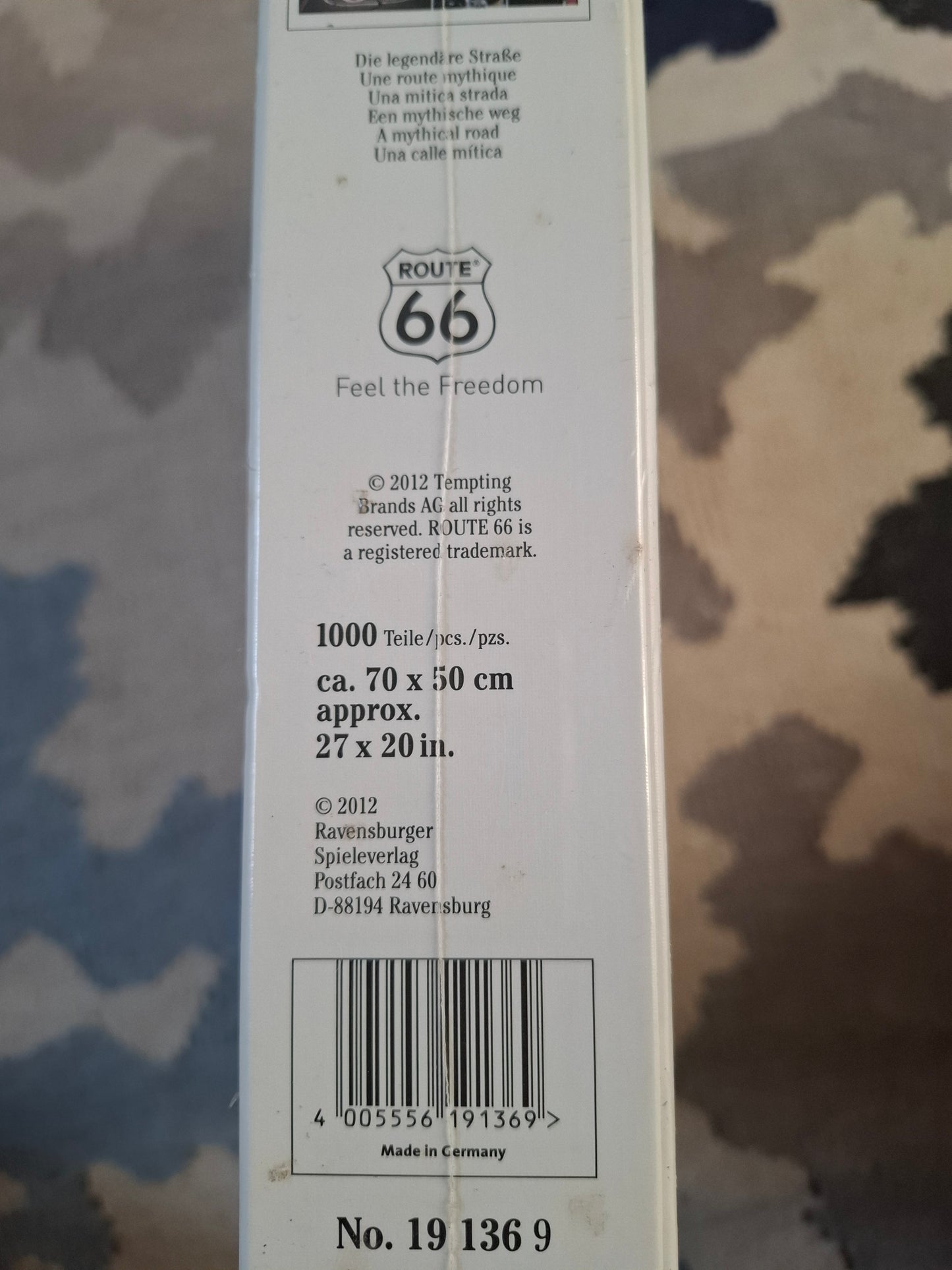 Ravensburger Puzzle 1000 pcs – Mosaic Route 66 (2012) – Sealed, Cartoon Styl