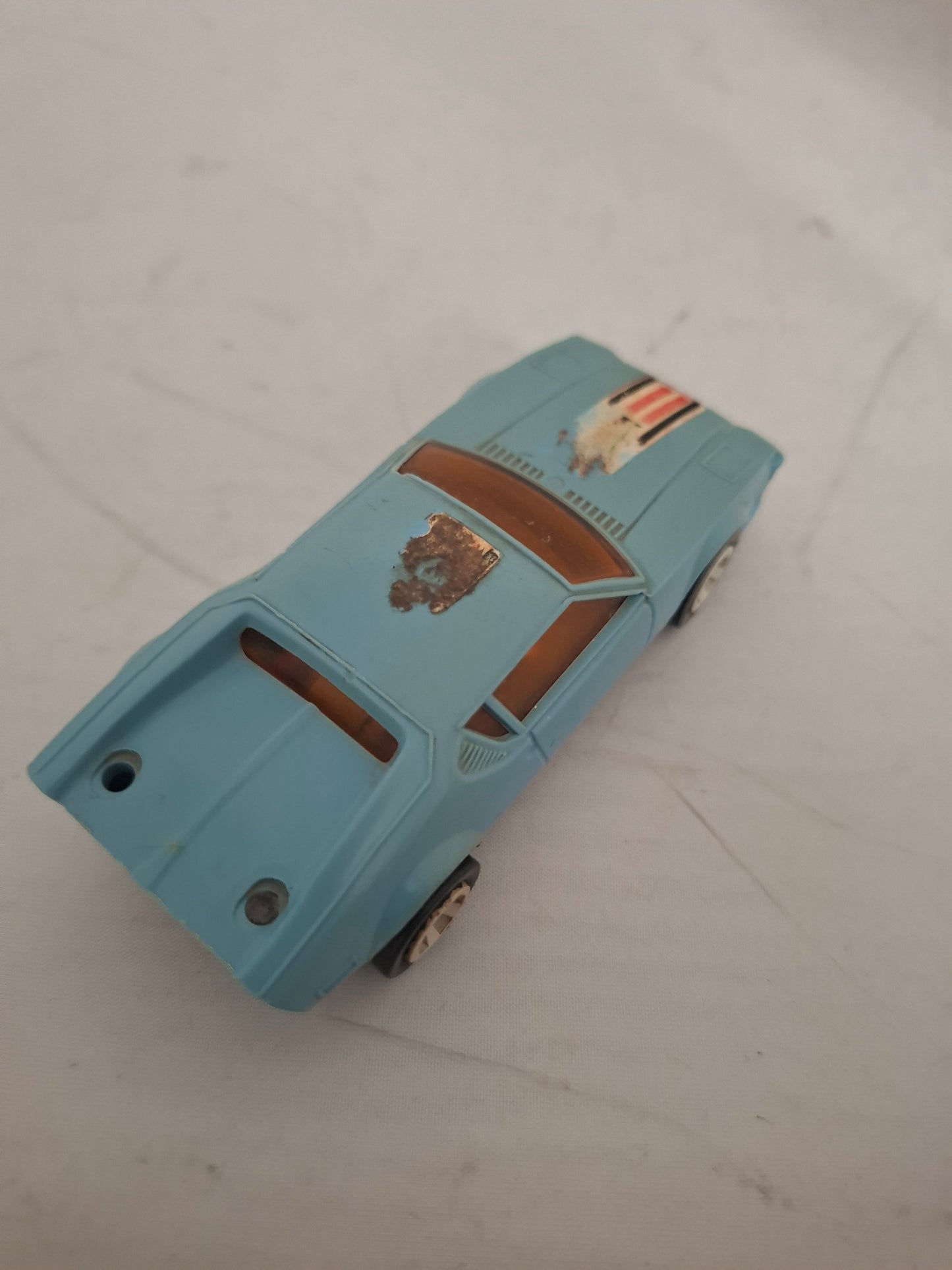 VIntage Two Blue Plastic Car Lot CSSR De Tomaso Pantera + BMW M1 - Igra 1/45 scale