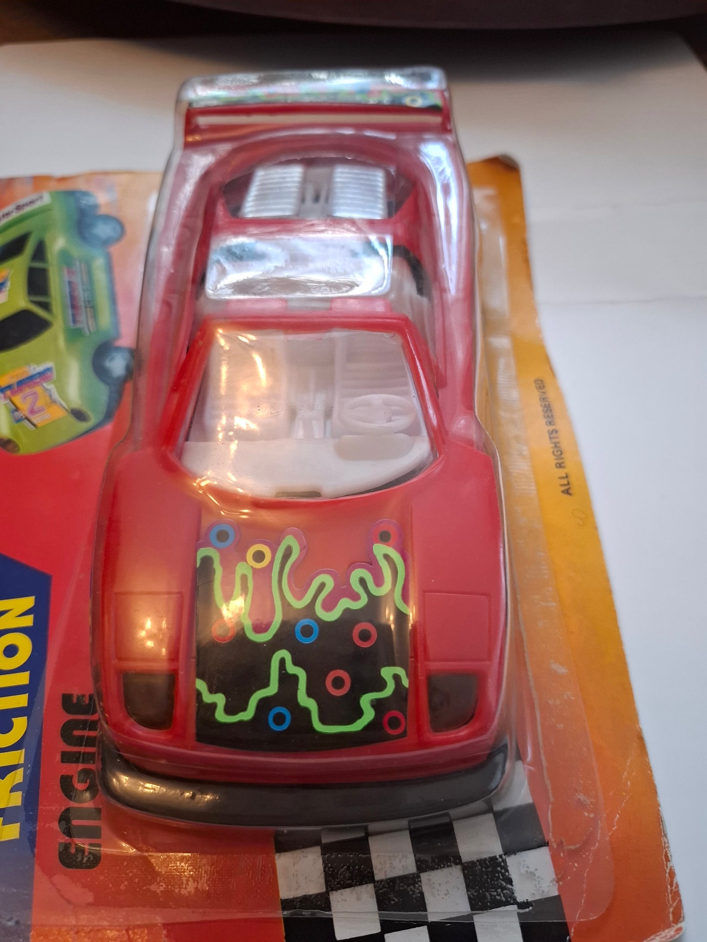 Vintage 1980s Ferrari F40 Friction Racer Toy w/ Original Box – Hong Kong, Working