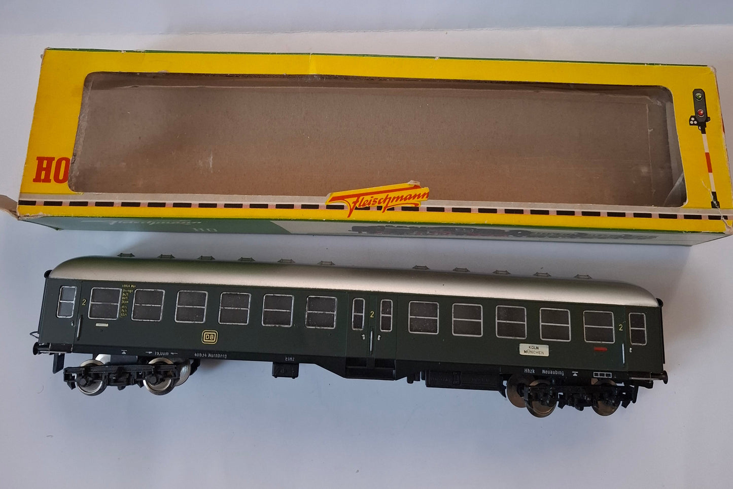 Vintage Fleischmann 1508 HO Scale DB 40634 Nurnberg 2nd Class Passenger Coach Car EX