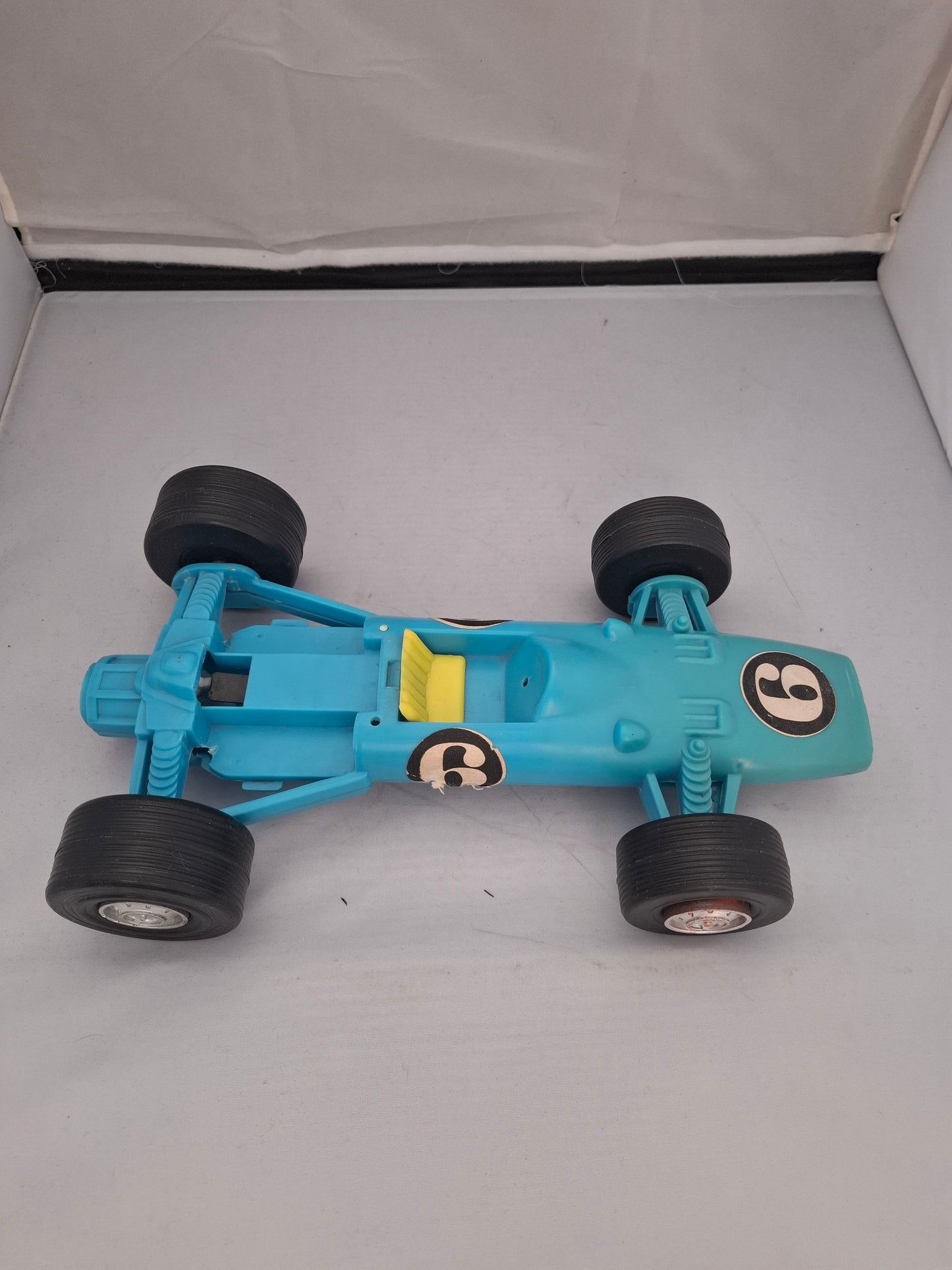 Vintage 70s Soviet-Era Blue Formula 1 Toy Car – Made in Bulgaria