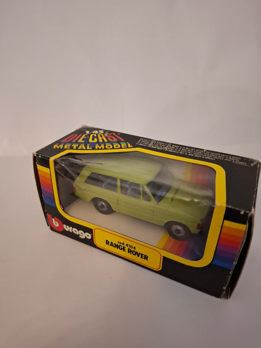 Vinrage 1983 Burago 1/43 Range Rover Diecast Toy Vehicle Green - Cod. 4101 - Rare - Boxed