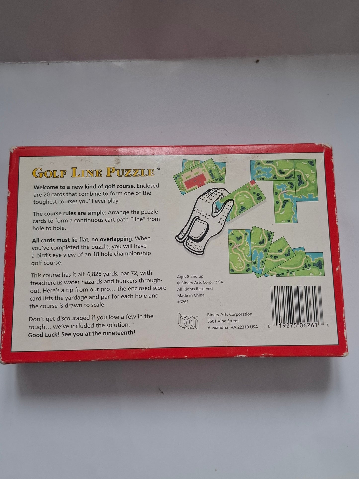 Rare Vintage 1994 Golf Line Puzzle Course 1 by Binary Arts Corporation COMPLETE
