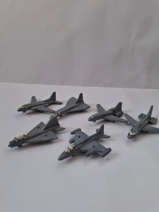 Set of 6 Vintage USSR Soviet Aircraft Models – Passenger & Military Airplanes Collection