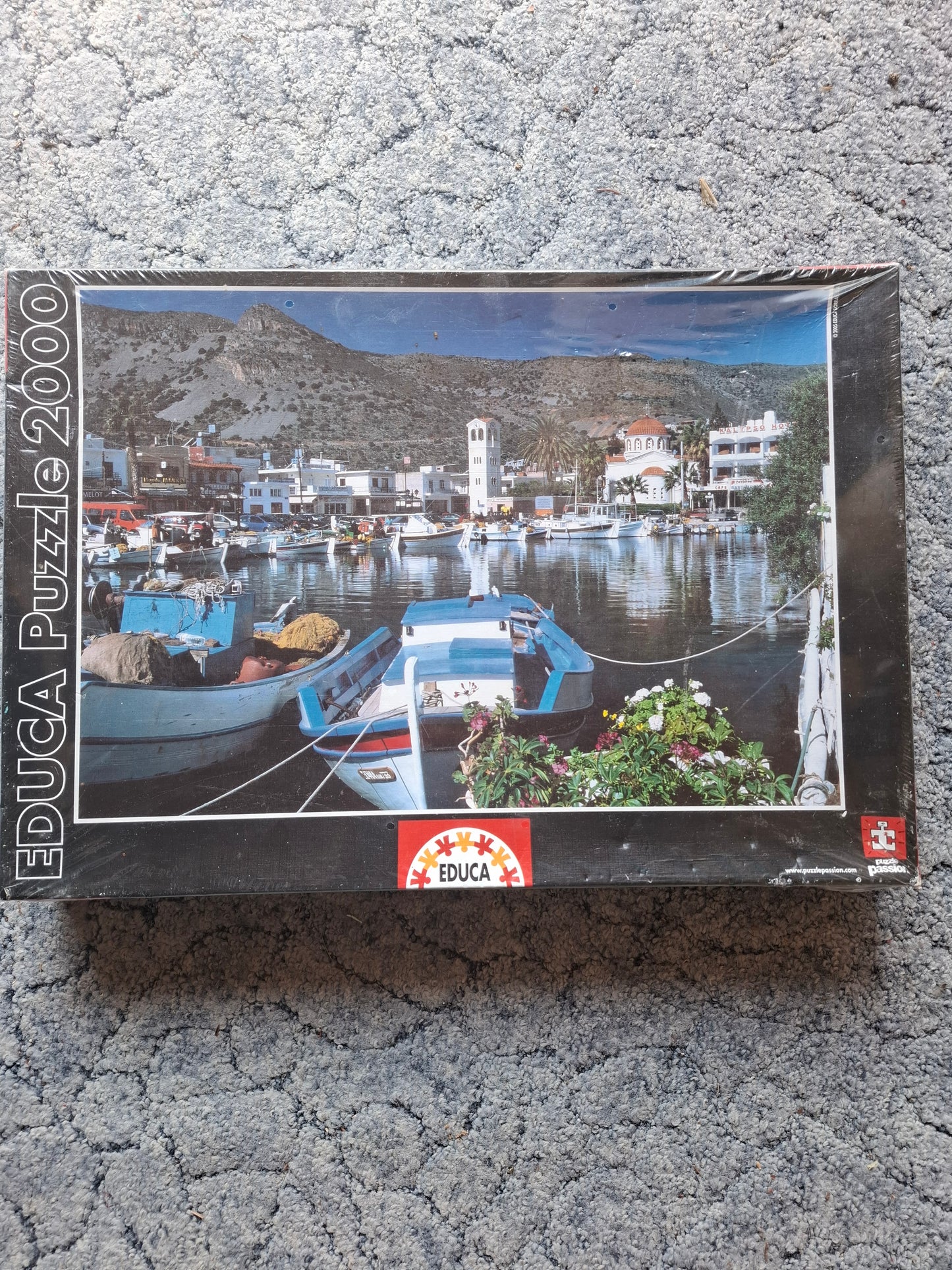 Educa 2000-Piece Jigsaw Puzzle – Crete Harbor Greece – New Sealed (2005)