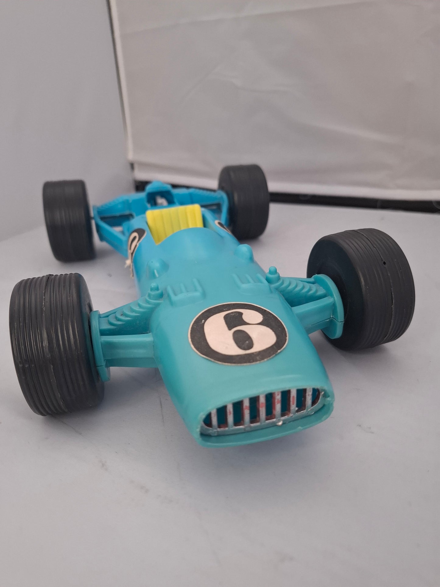 Vintage 70s Soviet-Era Blue Formula 1 Toy Car – Made in Bulgaria