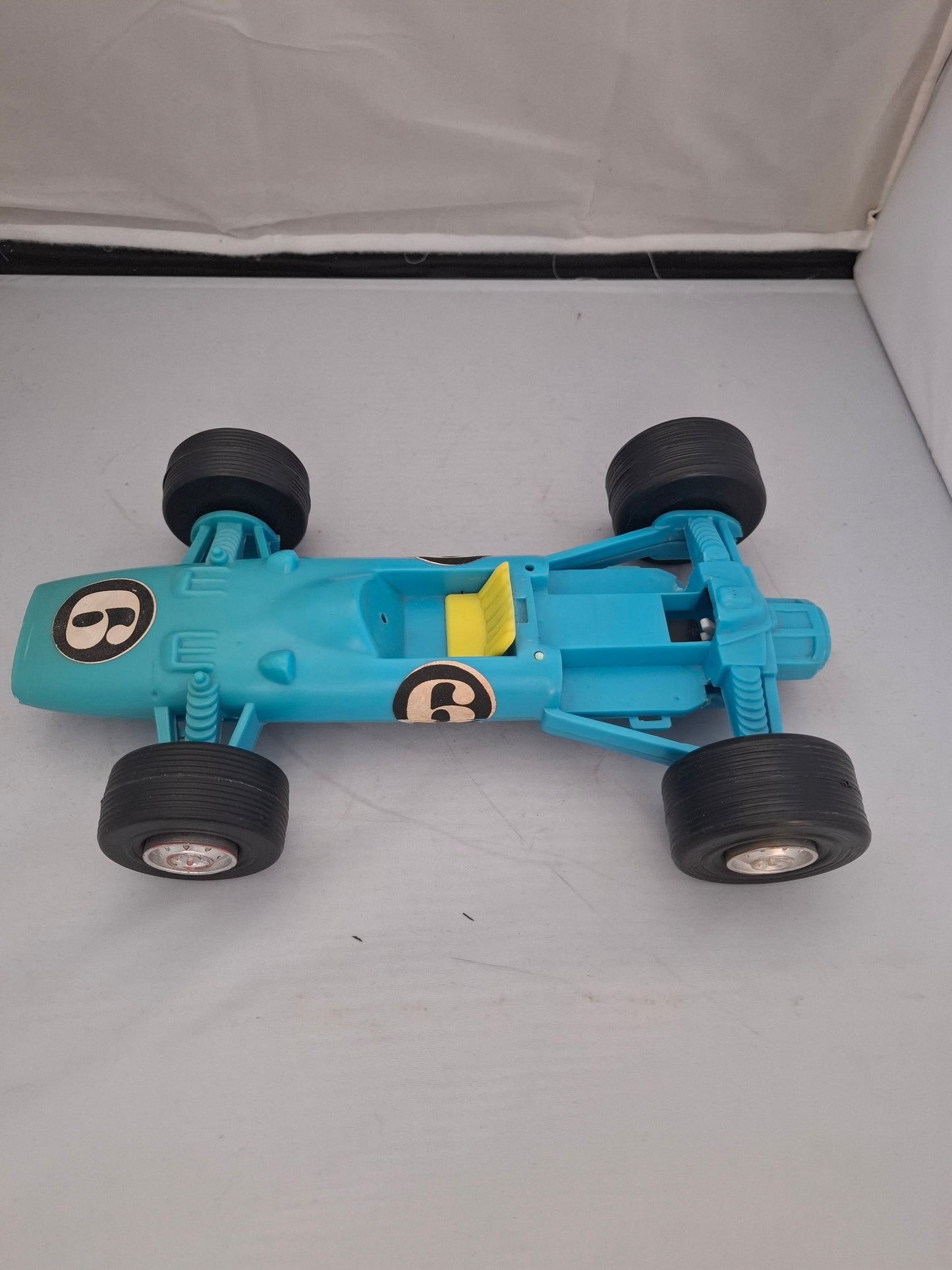 Vintage 70s Soviet-Era Blue Formula 1 Toy Car – Made in Bulgaria
