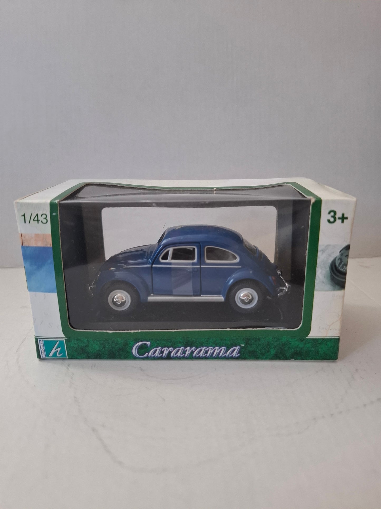 Cararama Volkswagen Beetle 1:43 – Blue – Mint Condition, Boxed