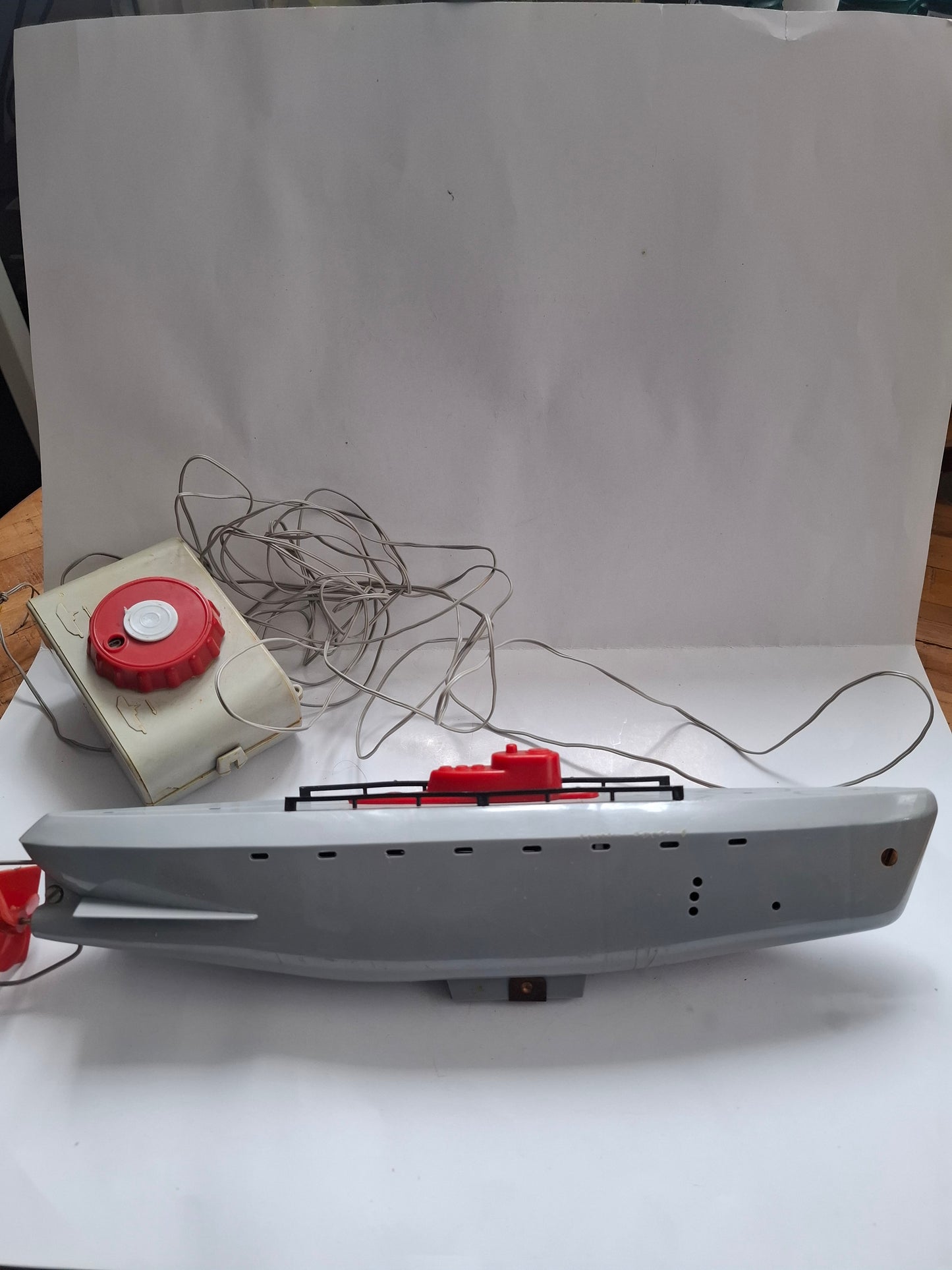 Vintage Toy Submarine Dolphin Anker DDR Germany Battery operated Remote Control