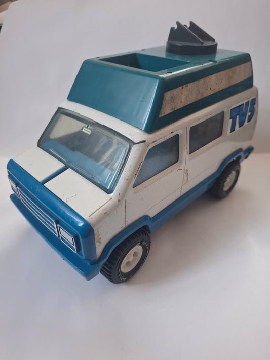 Vintage 1970s Tonka Television TV5 News Van Toy Car Collectible 8 inch