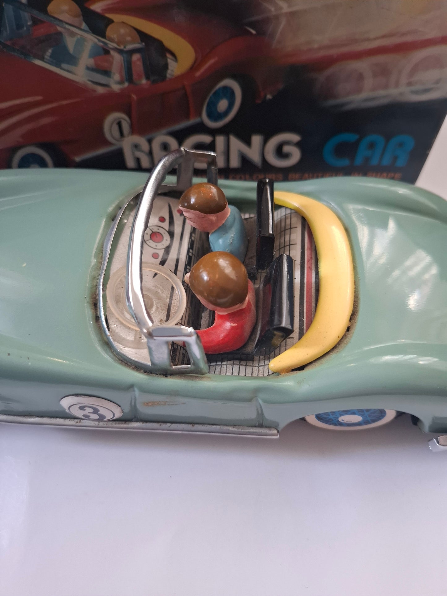 Vintage Racing Car Friction Tin Toy Voiture De Course MF 763 - 1:18 scale- Made In China