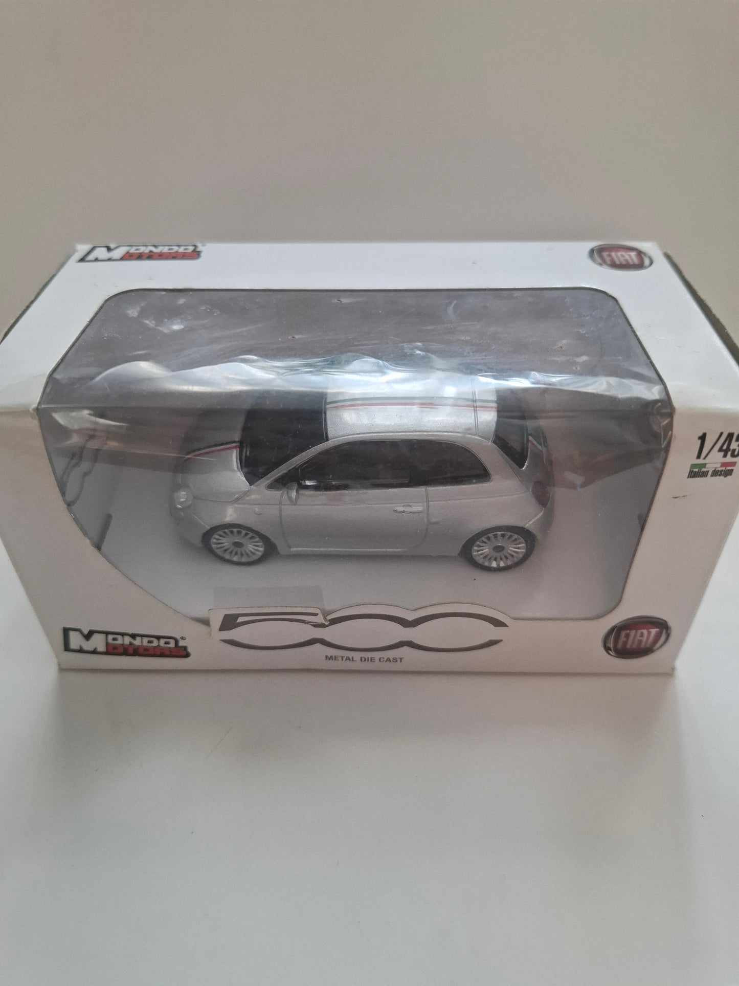1:43 MONDO MOTORS FIAT 500 silver metalic MIB