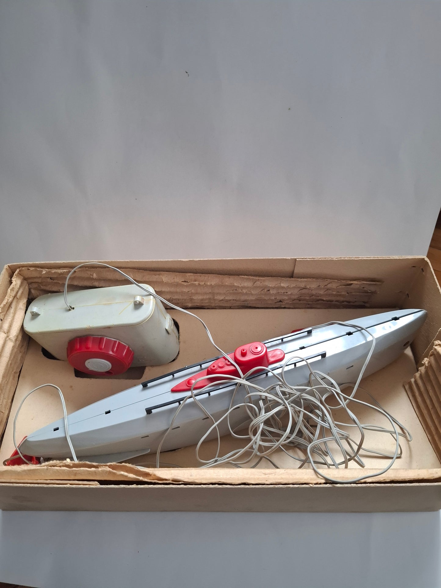 Vintage Toy Submarine Dolphin Anker DDR Germany Battery operated Remote Control