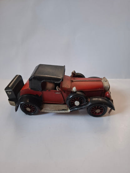 Red and Black Metal Model Car - Vintage Auto - Collector Item - Toy Gift Idea - Old School Classic Car - Retro Car - Gift Idea