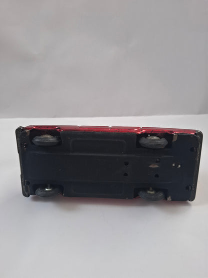 Vintage Red Sedan Tin Toy Rare China Car Friction Motor Tin Toy MF 181