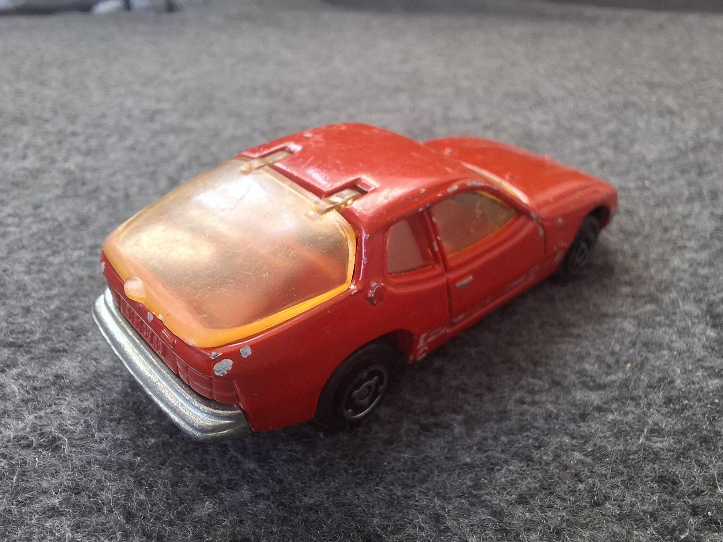 Vintage Diecast car Majorette Porsche 924 Red No.247 1:60 Made in France - Opening Hatchback France