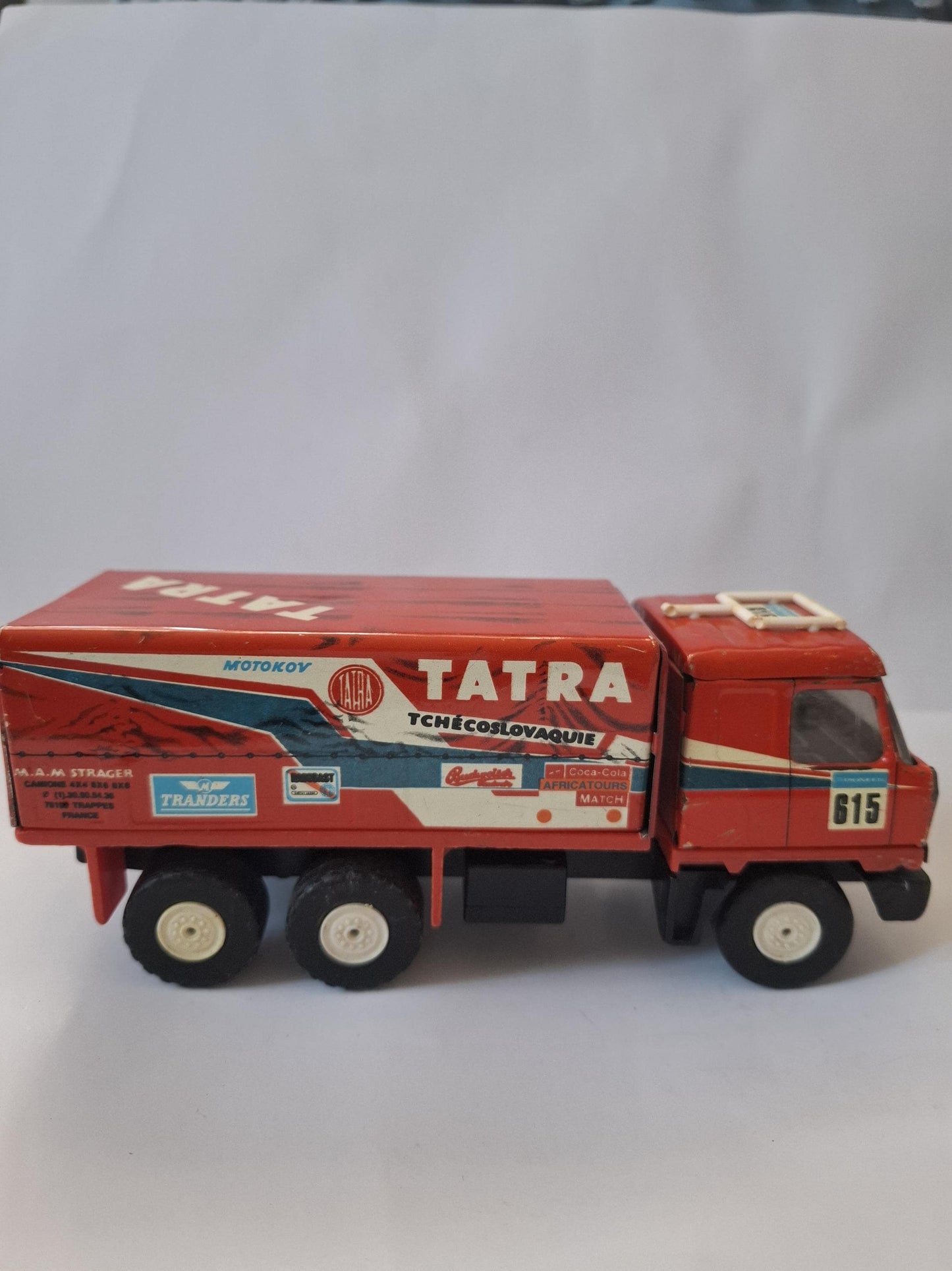 KDN Tatra T815 truck 6X6 Paris Dakar 1988 Pressed Steel MAM Strager Trappes N 615 - made in Czechoslovakia -  1:43 scale
